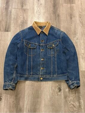 Vintage Lee Storm Rider Denim Jacket Blanket Lined 70s 80s Trucker